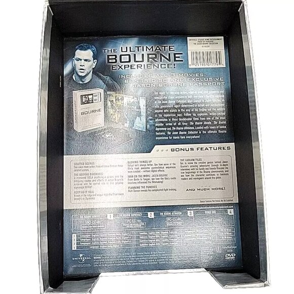 The Jason Bourne Collection 4 DVD Disc Set 2007 Limited Edition 3 Used 1 Sealed - Picture 7 of 9